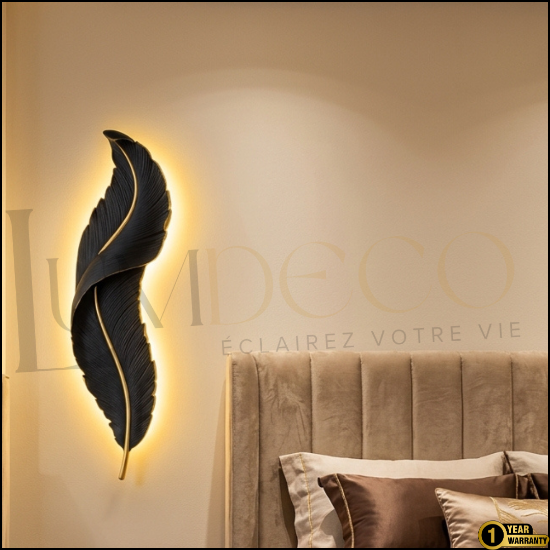 Applique Murale PLUME Noir- SL023