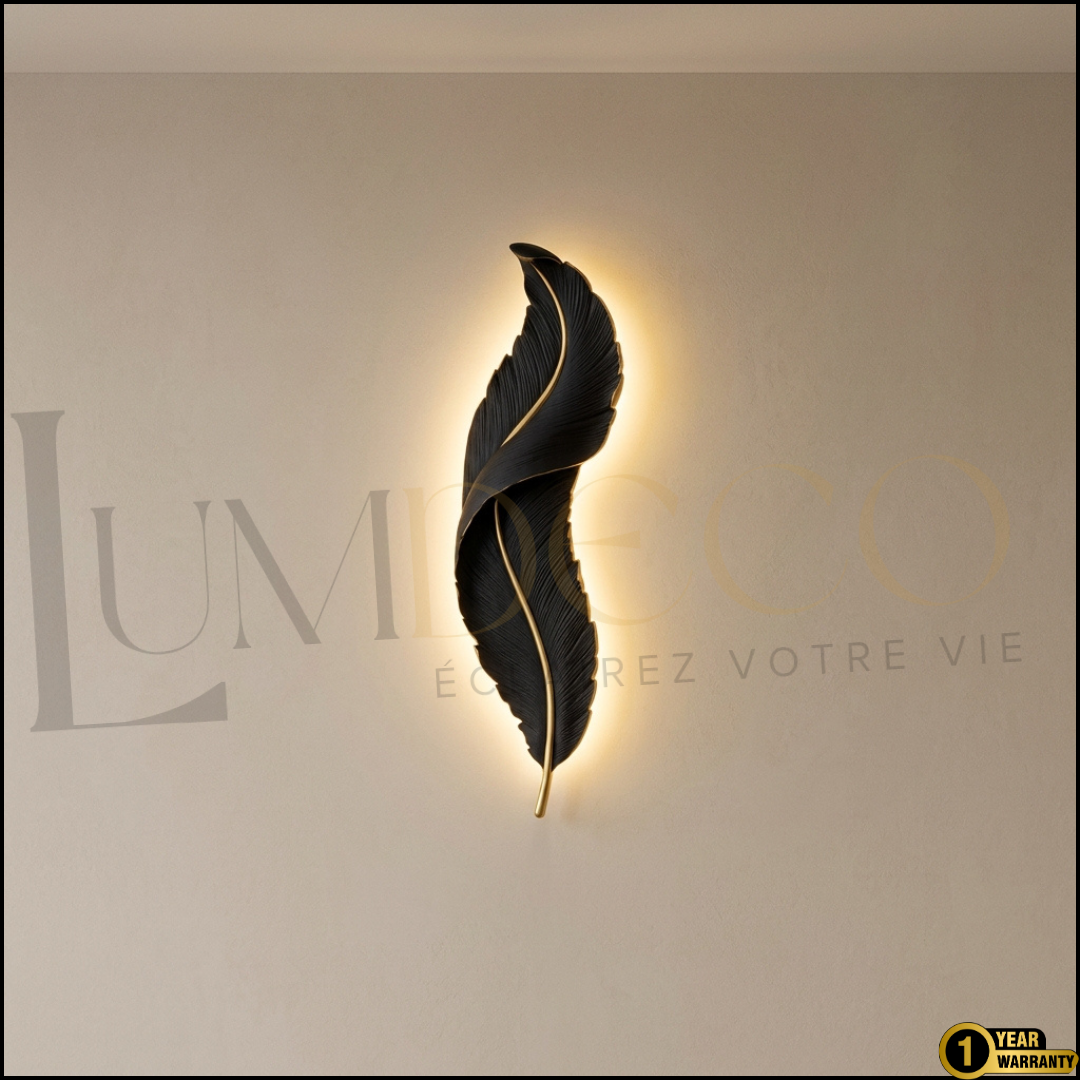 Applique Murale PLUME Noir- SL023