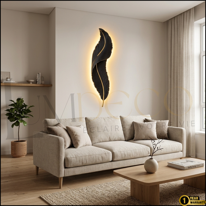 Applique Murale PLUME Noir- SL023