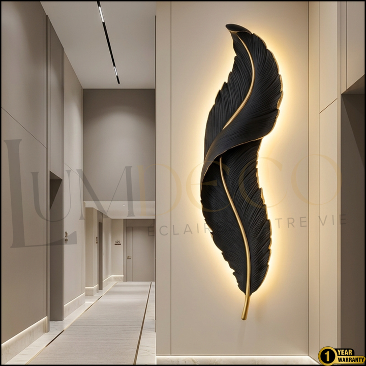 Applique Murale PLUME Noir- SL023