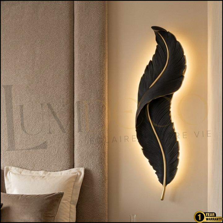Applique Murale PLUME Noir- SL023