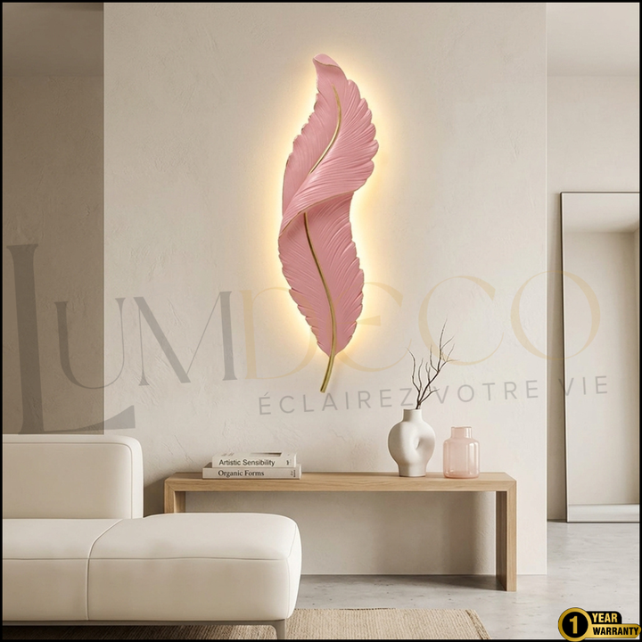 Applique Murale PLUME Rose