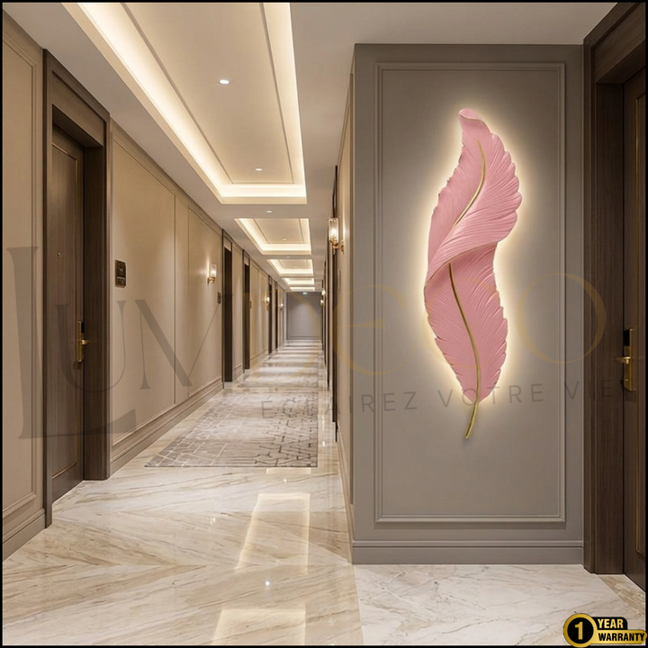Applique Murale PLUME Rose