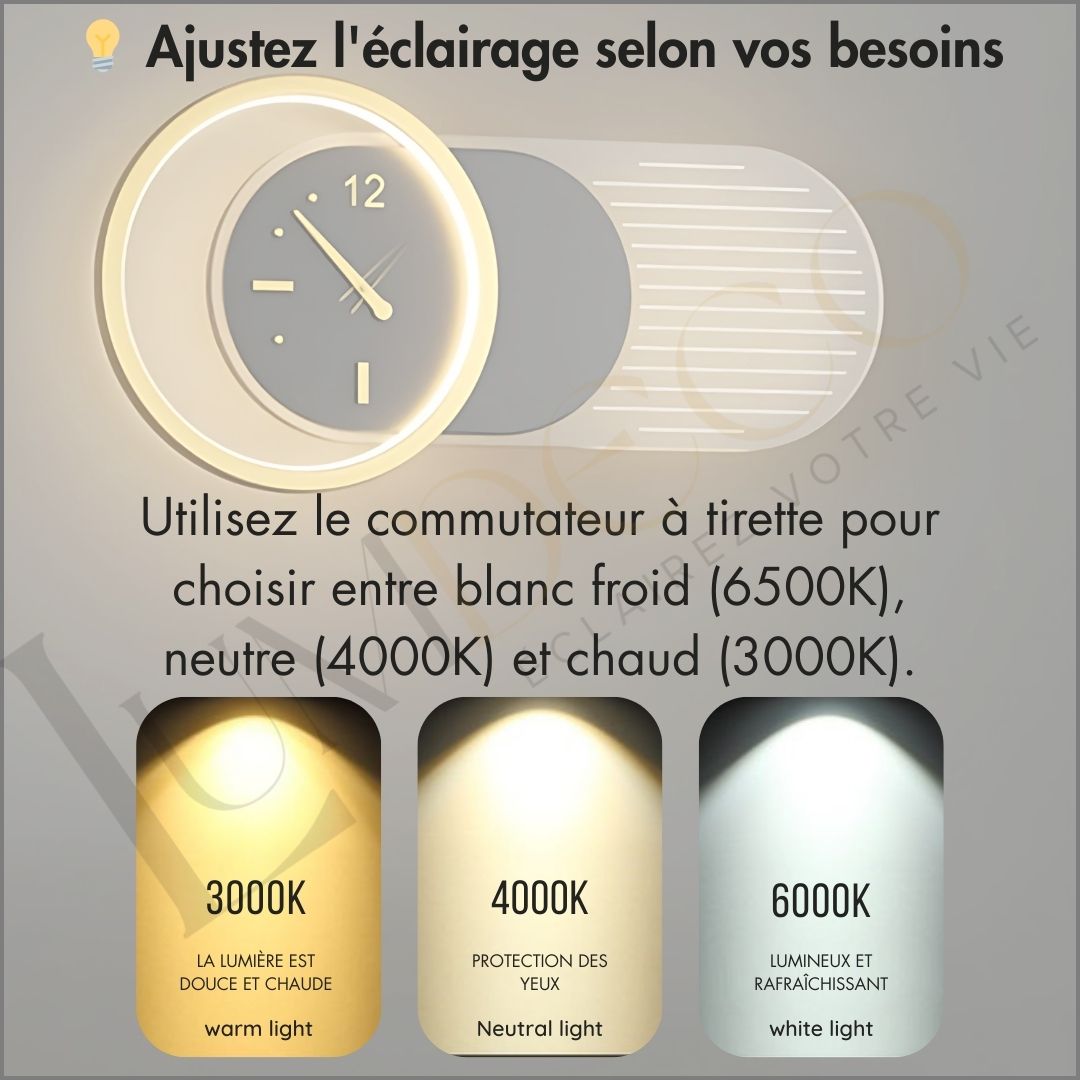 🕰️ Horloge Murale LED AURORA- CL009
