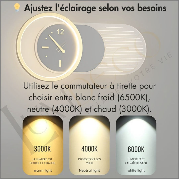 🕰️ Horloge Murale LED AURORA- CL009