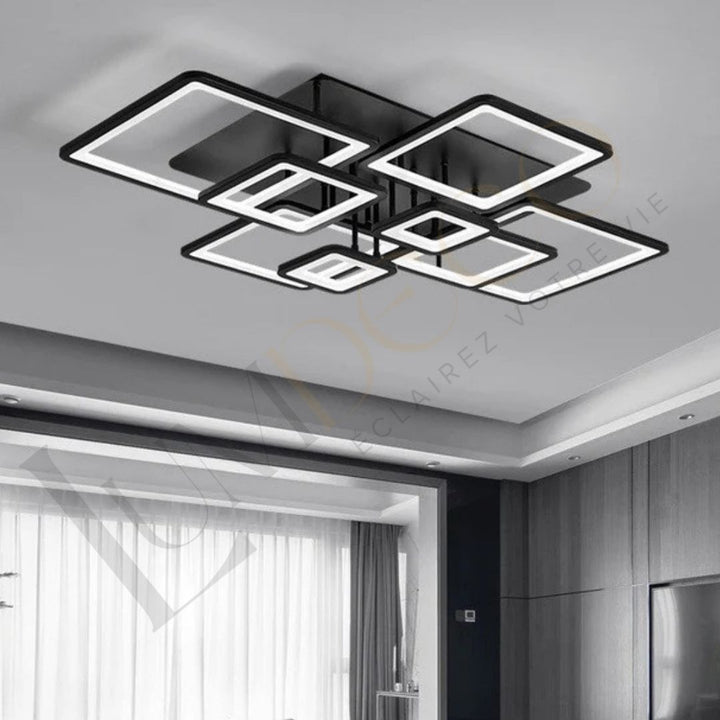 Plafonnier LED COSMO BLACK – Élégance Noire