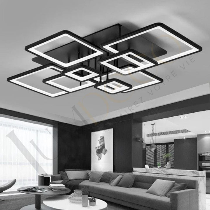 Plafonnier LED COSMO BLACK – Élégance Noire