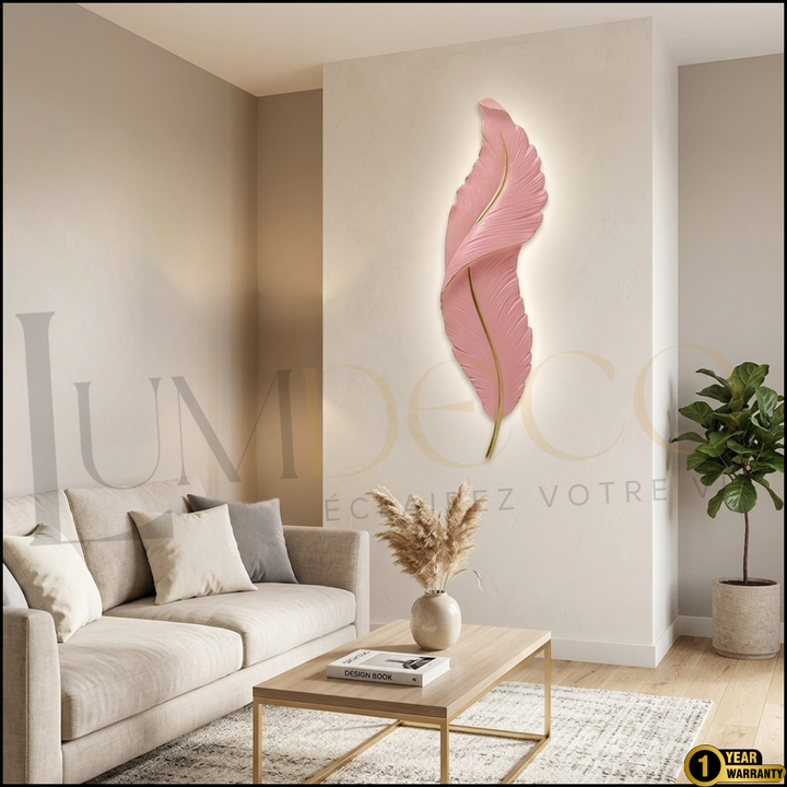 Applique Murale PLUME Rose