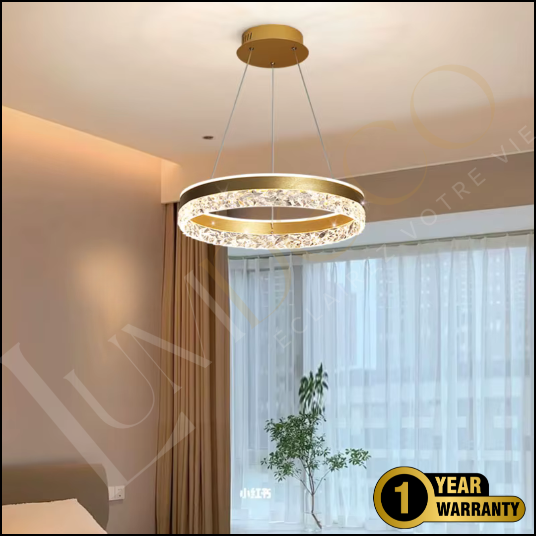Suspension CRYSTALIA Dorée  – SL109