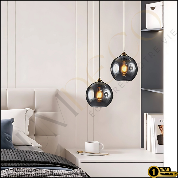 Suspension GLOBE GRIS-SS075