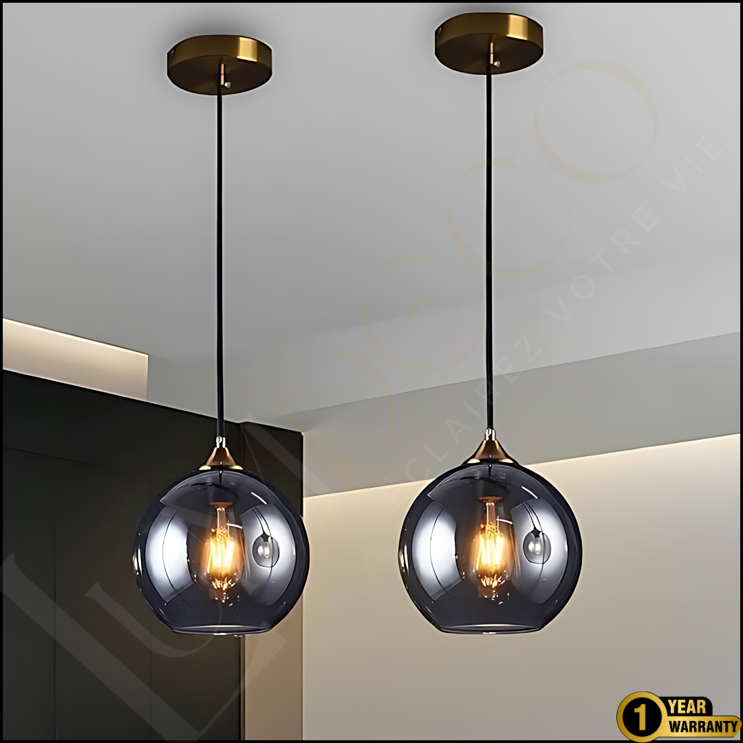 Suspension GLOBE GRIS-SS075