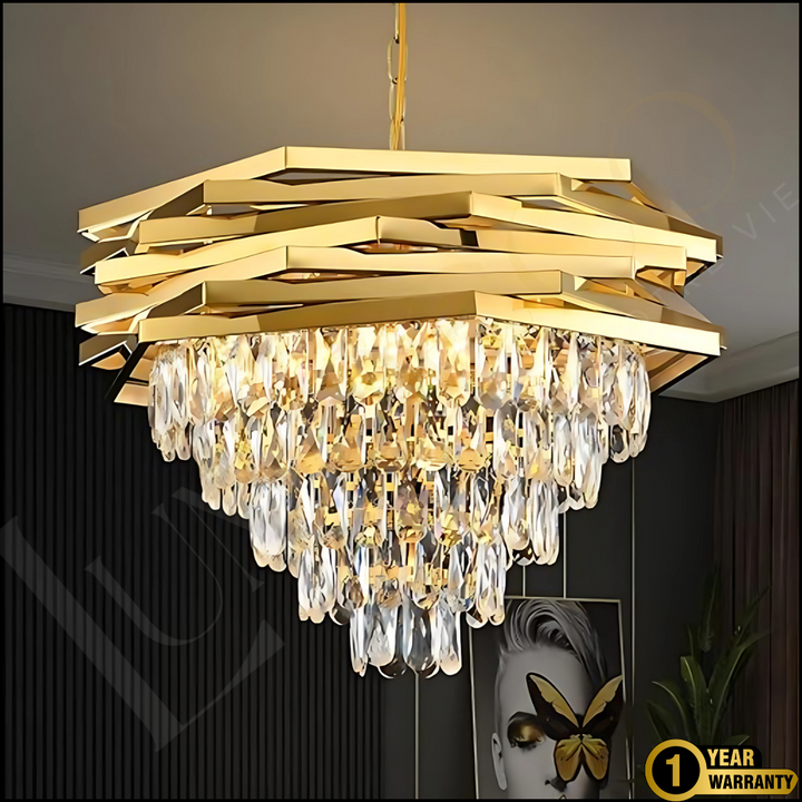 Lustre   HEXALUX Dorée- TR004