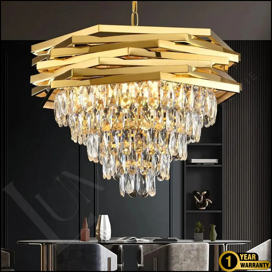 Lustre   HEXALUX Dorée- TR004