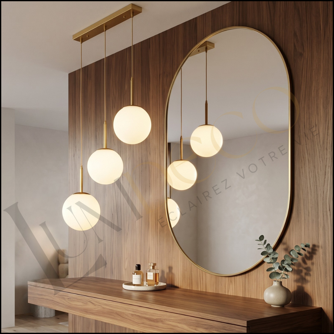 Suspension en verre triple lumières- SS015