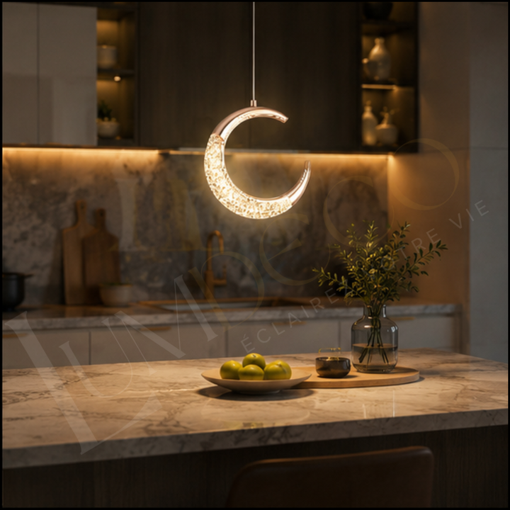suspension Gold Lampe lune - SL022